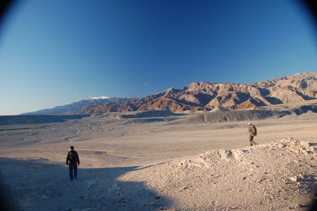 Crossing over a low point of the Salt Creek Hills: